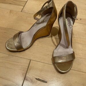 Madden Girl Metallic Gold Wedge Sandals